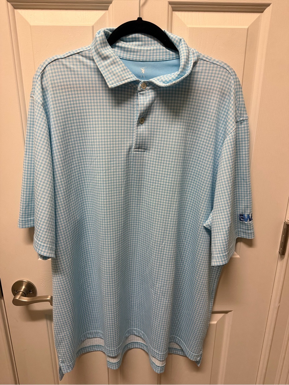 Fairway & Greene Light Blue Gingham Polo
